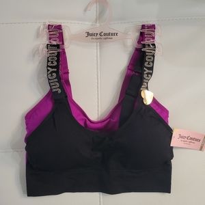 JUICY COUTURE BRAND NEW 2-PACK BRALETTE SIZE M. REMOVABLE PADS.